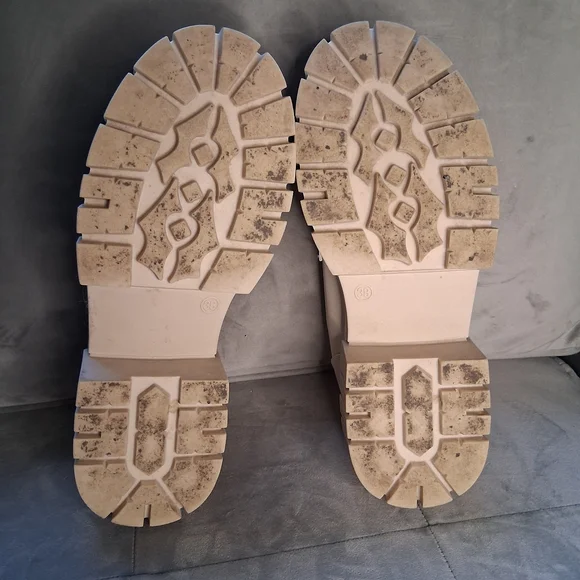 ​Steve Madden Approach Chunky Platform Loafers - Cream Gold Horsebit Size 7.5 - Picture 13 of 15